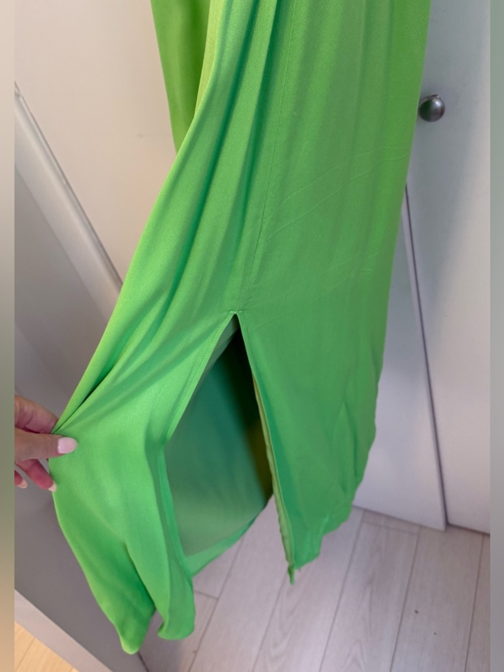 Something Navy NWT Lime Green Silky Essential Slip Maxi Dress 
SIZE L NWT - Picture 4 of 7